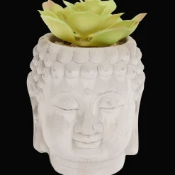 Action Boeddha-bloempot met kunstplant