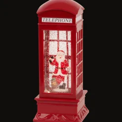 Action Kersttelefooncel met licht en glitters