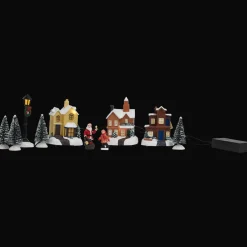 Magic Village kerstdorp met verlichting