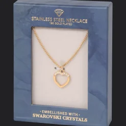 Action Stalen ketting met Swarovski-kristallen