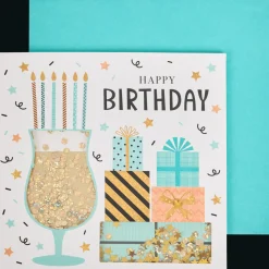 Action Wenskaart met confetti