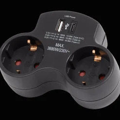 Pro-max dubbele wandstekker